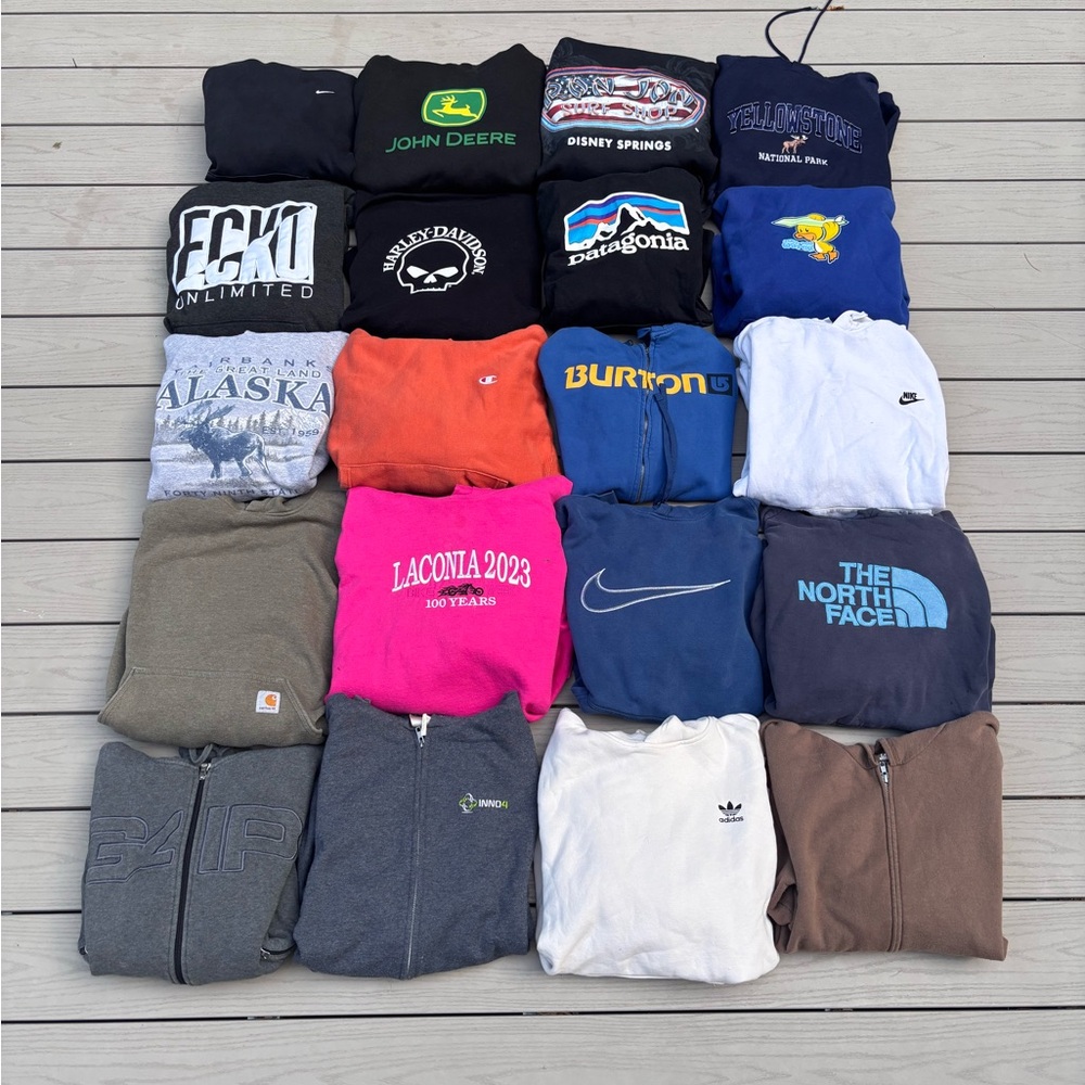 20 PIECE RESELL HOODIE WHOLESALE BUNDLE MIXED VINTAGE